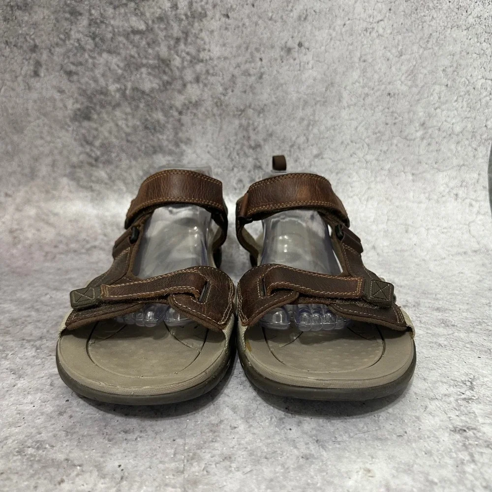 Clarks Rock Sandals Mens 12 Brown Leather Strappy Outdoor Comfort 63582